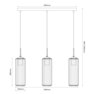 Lampa wiszaca Vesta 3xE27