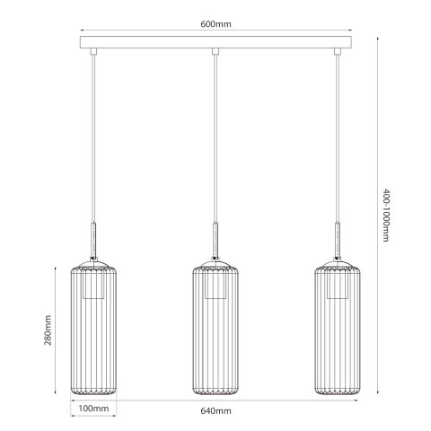 Lampa wiszaca Vesta 3xE27