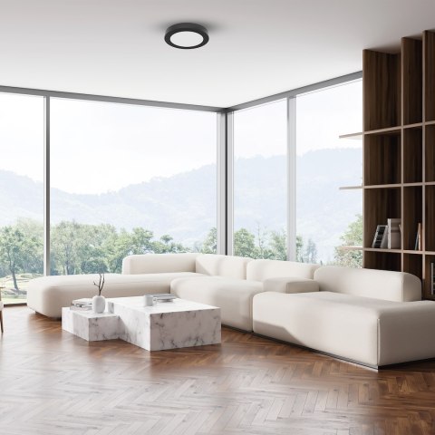 Plafon Evora Czarny Round 6W 3CCT