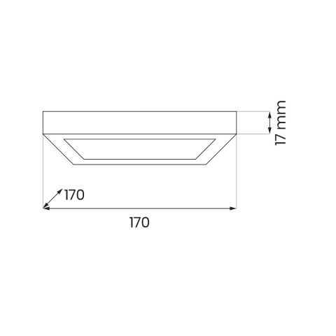 Plafon Evora Czarny Square 12W 3CCT