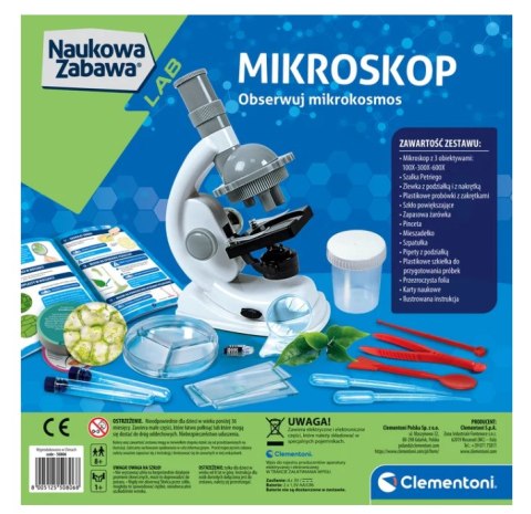 Clementoni Naukowa zabawa. Doświadczenia z mikroskopem 50806