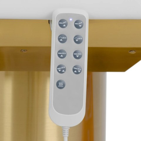 Fotel kosmetyczny SPA podgrzewany 4 silniki 200 kg MARSALA - biało złoty