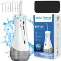Irygator dentystyczny do zębów bezprzewodowy 4 tryby 7 końcówek 300 ml - zestaw