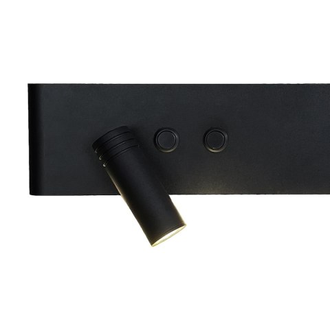 Kinkiet Resort Czarny Lewy 10W + 3W LED 4000K