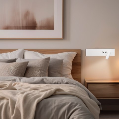 Kinkiet Resort prawy 10W + 3W LED 4000K Biały