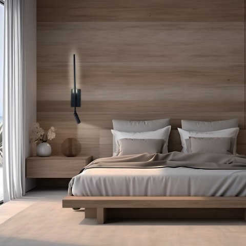 Kinkiet Torch Czarny 6W+3W 4000K