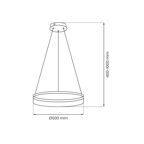 Lampa wisząca GALA SILVER 25W LED