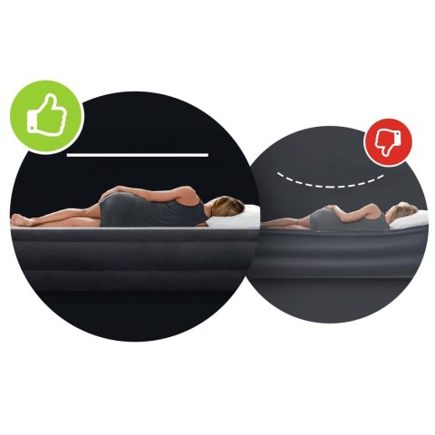 Materac dmuchany 236x152x46 cm z wbudowaną pompką elektryczną INTEX 64448