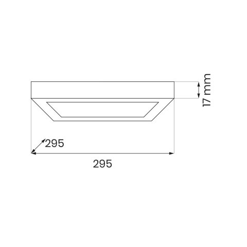 Plafon Evora Czarny Square 24W 3CCT