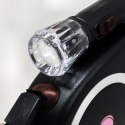 Smycz automatyczna zwijana dla psa kota z blokadą latarką LED do 15 kg 5 m - czarna