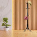Wieszak podłogowy stojący na ubrania loft 3 poziomy 175 cm - czarny
