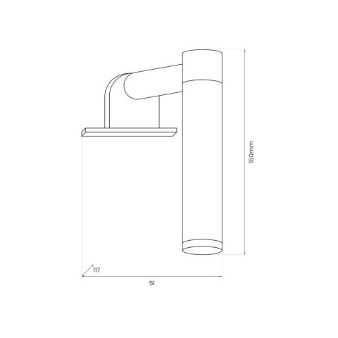 Kinkiet łazienkowy APA MINI gold 4W LED