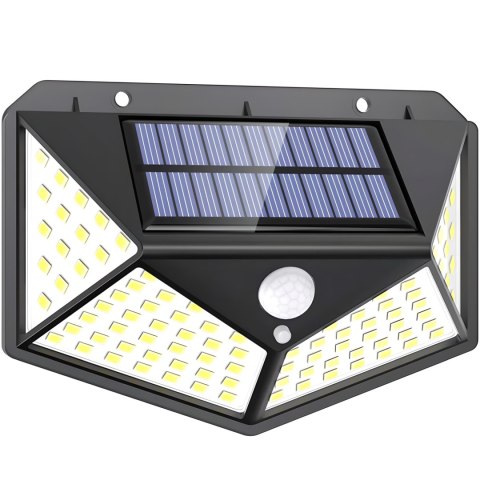 Lampa solarna ogrodowa zewnętrzna z czujnikami ruchu zmierzchu 100 LED