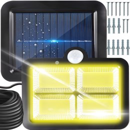 Lampa solarna zewnętrzna z czujnikiem ruchu zmierzchu 128 LED 2200 W