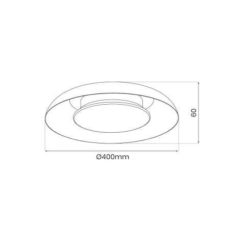Lampa sufitowa Piattino Czarny 30W LED 3000K-4000k-6000K