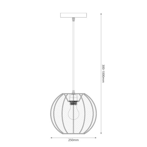 Lampa wisząca Dana Czarny 1xE27