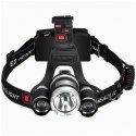 Latarka czołowa czołówka na baterie 4 tryby 3 LED