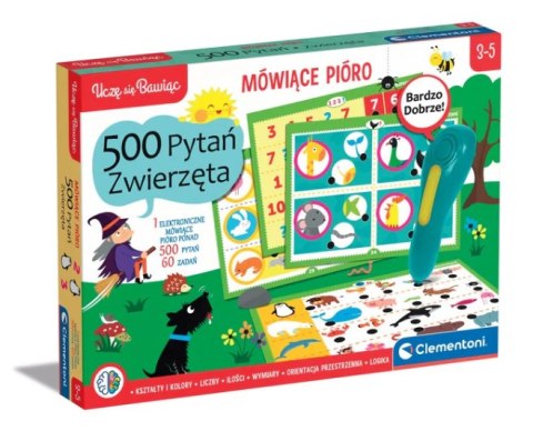 Mówiące Pióro 500 Pytań Zwierzęta Uczę się Bawiąc Język Polski Clementoni 50781