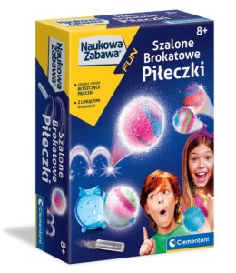 Naukowa Zabawa Mini Laboratorium Szalone Brokatowe Piłeczki Język Polski Clementoni 50702