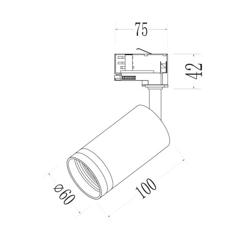 Oprawa Pipe Ring Track Biały 1xGU10 - 3-obwodowy