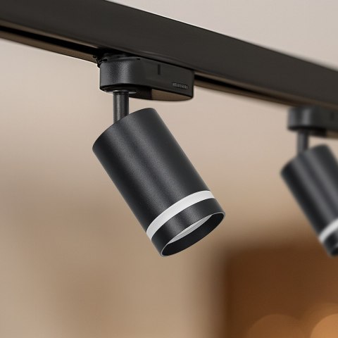 Oprawa Pipe Ring Track Czarny 1xGU10 - 3-obwodowy