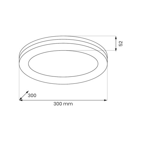 Plafon Marlon 36W 4000K Biały IP54