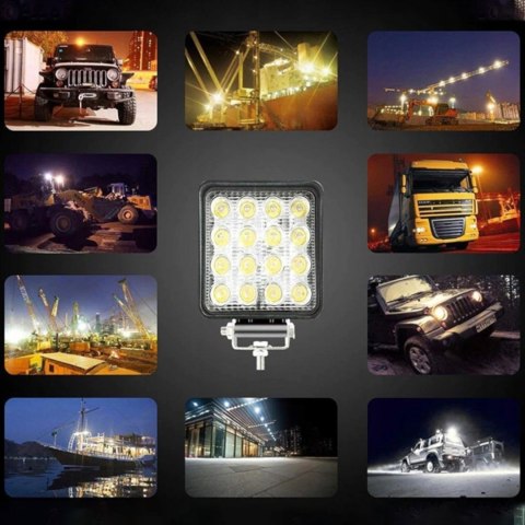 Halogen lampa robocza warsztatowa 16 LED 48 W