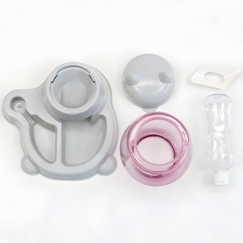 Podajnik dozownik wody karmy dla psa kota 2w1 528 ml 2.2 l