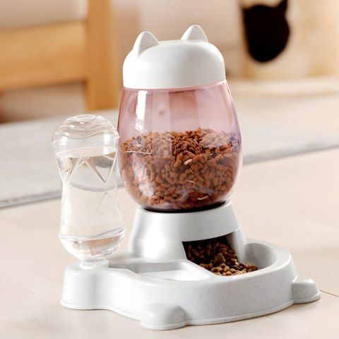 Podajnik dozownik wody karmy dla psa kota 2w1 528 ml 2.2 l