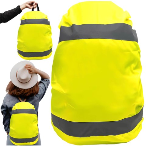 Pokrowiec na plecak torbę wodoodporny odblaskowy do 20 l