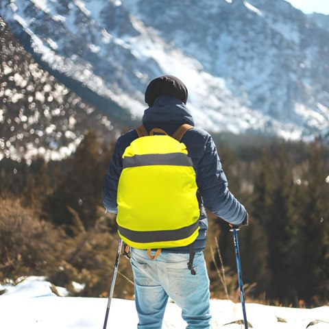 Pokrowiec na plecak torbę wodoodporny odblaskowy do 20 l