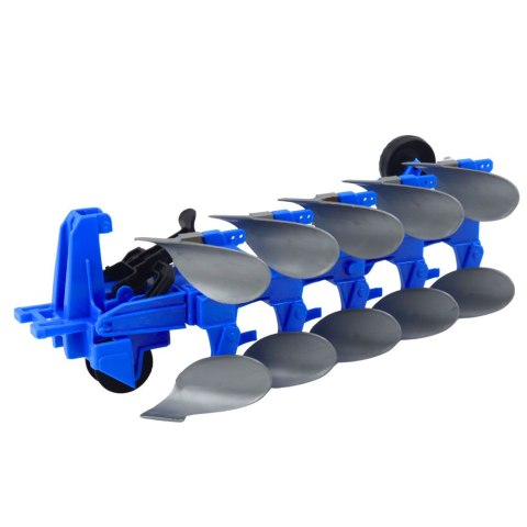 Traktor Rolniczy Farmerski Z Pługiem Napęd Czerwony