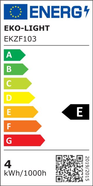 Żarówka Filamentowa LED 4W C37 E27 4000K