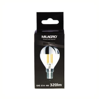 Żarówka Filamentowa LED 4W G45 E14 2700K TOP SILVER