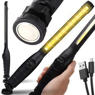 Lampa warsztatowa latarka robocza akumulatorowa z magnesem LED 400 lm
