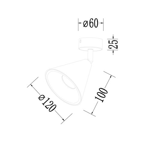 Oprawa Cone Spot Złoty 1xGU10