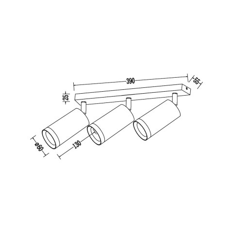 Oprawa Mica Spot Biały + Chrom 3xGU10