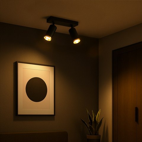 Oprawa Mica Spot Czarny + Złoty 2xGU10