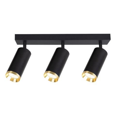 Oprawa Mica Spot Czarny + Złoty 3xGU10