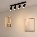 Oprawa Pipe Ring Spot Czarny 4xGU10