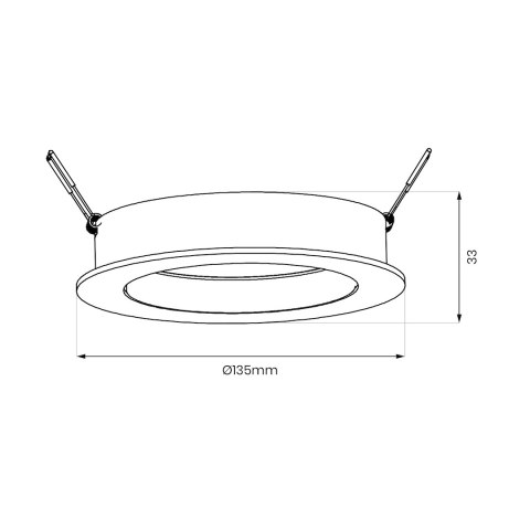 Oprawa podtynkowa Redondo Biały 1xAR111 GU10