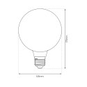 Żarówka Filamentowa LED 6W G125 E27 2700K Amber