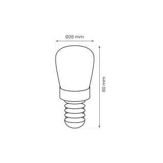 Żarówka LED 3W ST26 E14 3000K Do Lodówek