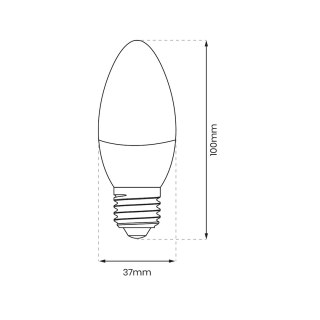 Żarówka LED 7W E27 C37 4000K