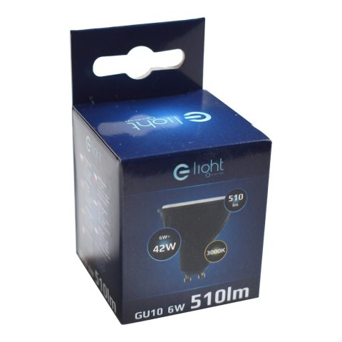 Żarówka Led 6W GU10. Barwa: Ciepła Czarny