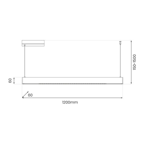 Lampa wisząca Linea Biały 36W LED 3000K-4000K-5700K