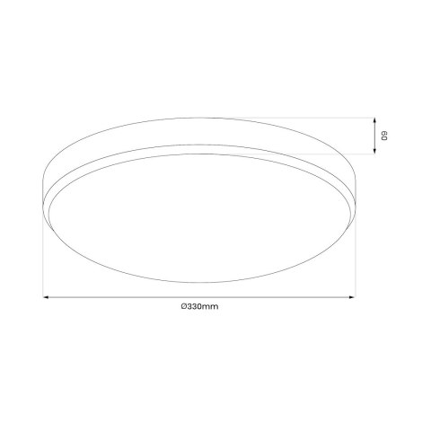 Plafon MAYA CHROME 15W LED IP44 Ø330 mm