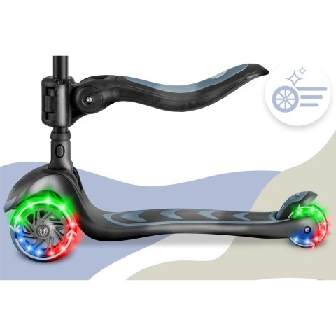 Hulajnoga trójkołowa dla dzieci balansowa siedzisko Nukido Flippo - czarna