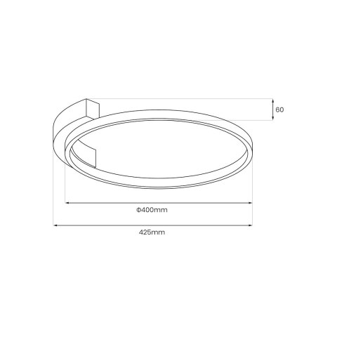 Lampa sufitowa LUNA 18W LED