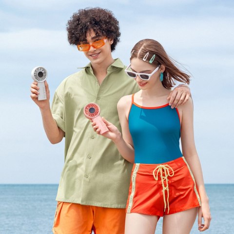 Mini wentylator wiatraczek ręczny USB-C 5000mAh - szary